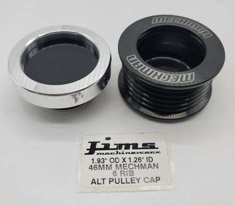 1.93 OD. X 1.26 ID. 46MM 6 RIB ALTERNATOR PULLEY CAP FOR MECHMAN