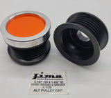 2.167 OD. X 1.452 ID. 49MM 6 RIB ALTERNATOR PULLEY CAP (BRAND X/SINGER/ETC)