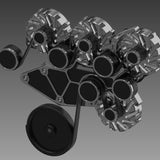CHEVROLET TRUCK 00-13 QUAD BILLET ALTERNATOR BRACKET ***DELUXE SET***